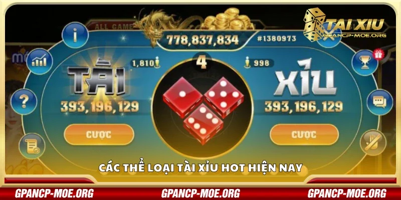 Khám phá các thể loại tài xỉu hot hiện nay